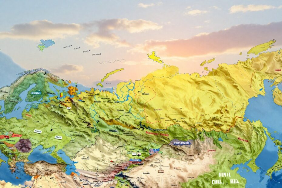 Z kim graniczy Rosja – mapa