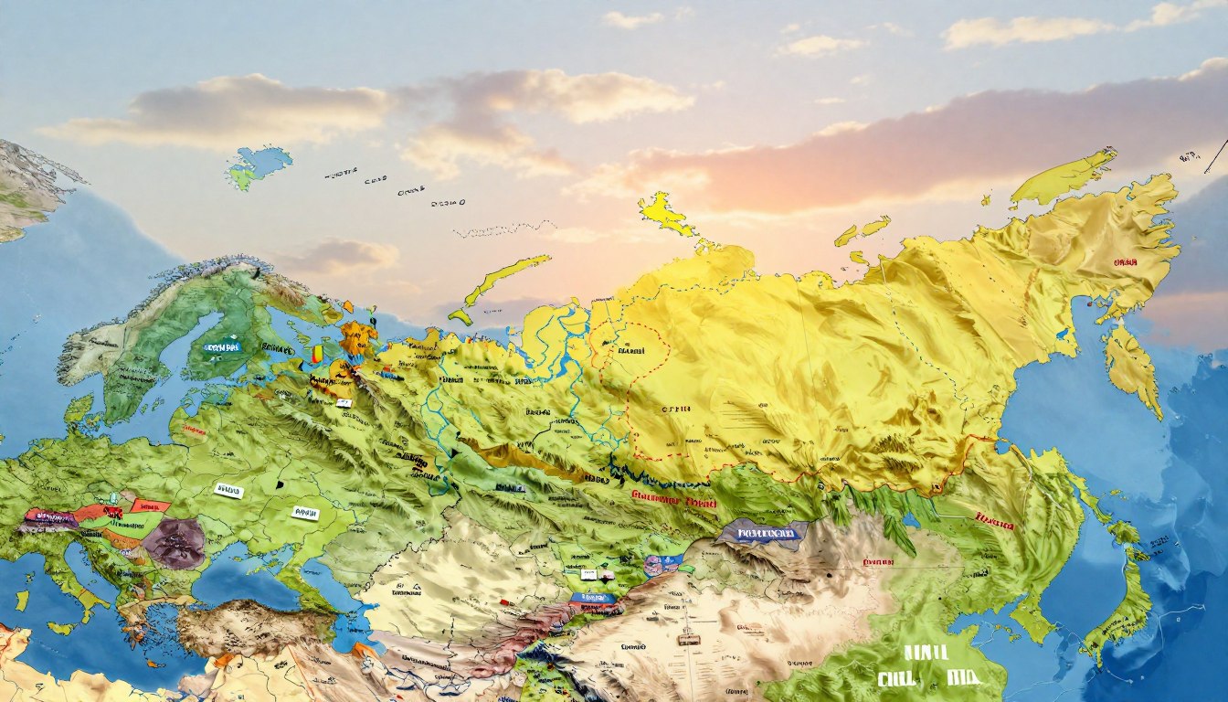 Z kim graniczy Rosja – mapa